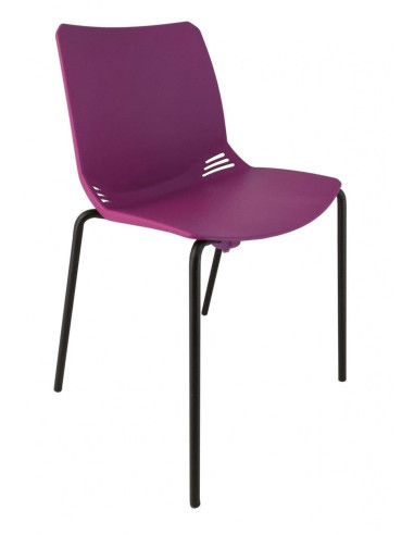 SILLA OWEN PP TUBO GRIS MORADO