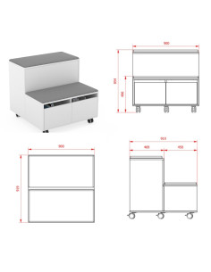 GRADA MODULAR MOVE GRIS 2