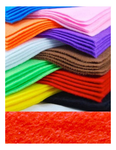 FIELTRO NARANJA 23x30 cm 10 hojas