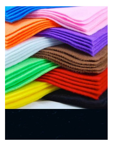 FIELTRO NEGRO 23x30 cm 10 hojas