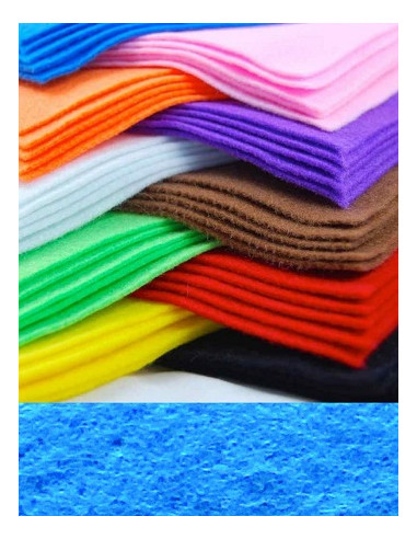 FIELTRO AZUL MEDIO 23x30 cm 10 hojas