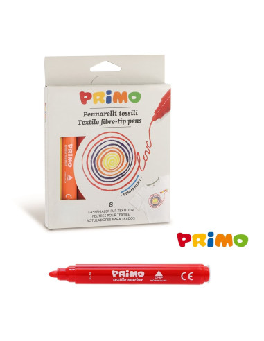 ROTULADORES TEXTIL PRIMO 8 COLORES