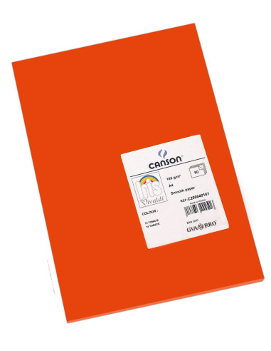 CARTULINA CANSON A4 TOMATE 50 h.