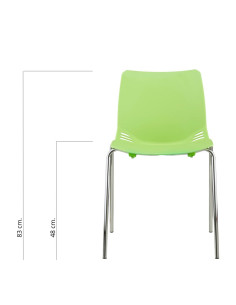 SILLA OWEN PP TUBO GRIS VERDE 2