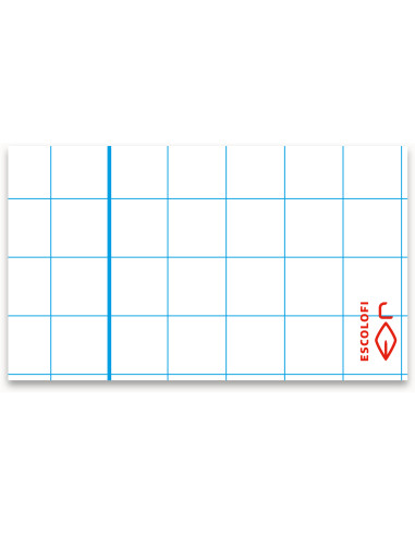 LIBRETA ESCOLOFI Fº 50 H 6x6 AZUL 10 Ud
