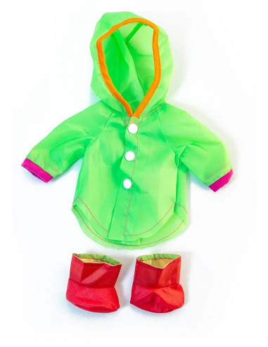 TRAJE LLUVIA BOTAS MUÑECO 32 cm....