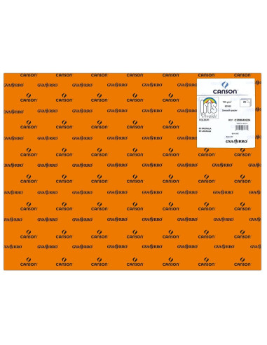 CARTULINA CANSON 50x65 NARANJA 25 h.