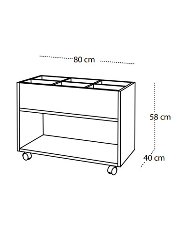 CARRO LIBRERÍA ALTO