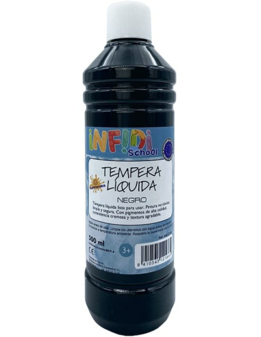 TEMPERA LIQUIDA INFIDI 500 ml NEGRA