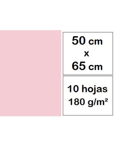 CARTULINAS 50x65 cm 10 h ROSA