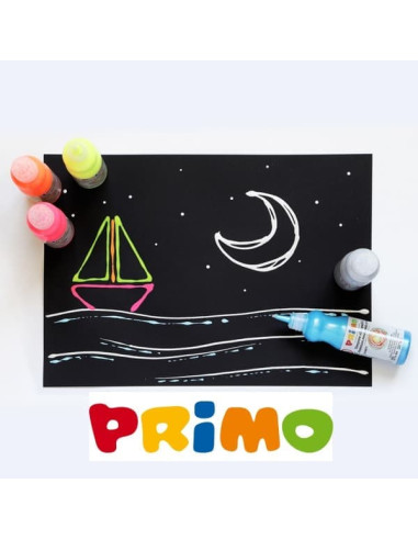 TÉMPERA PRIMO 3D FLUOR + METAL 8 COLORES