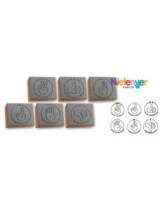 SELLOS MOTIVACIÓN MANOS 6 Uds.