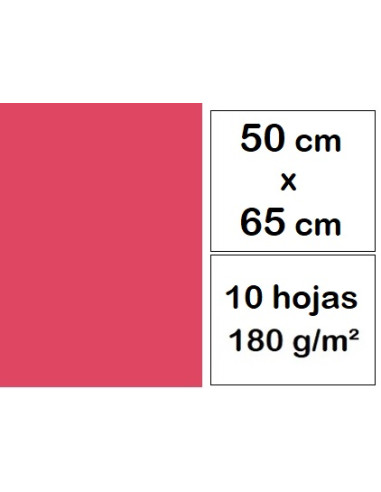CARTULINAS 50x65 cm 10 h FUCSIA