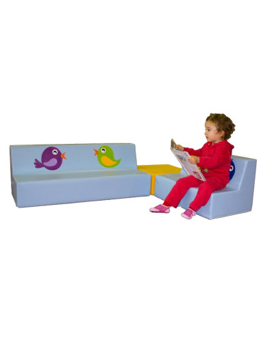 CONJUNTO SOFÁS CON PÁJAROS 140 x 100...