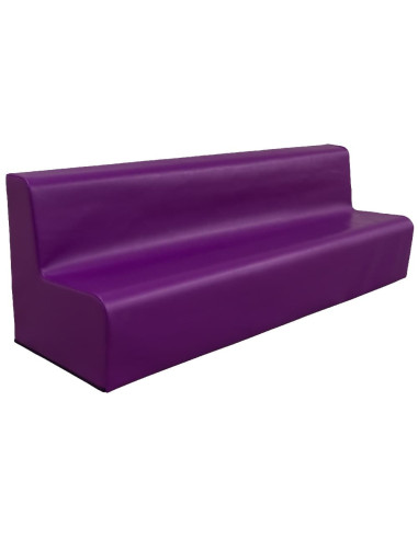 SOFÁ TRIPLE CURVO 150 x 45 x 50 cm.