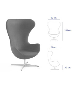 BUTACA CHARLOTTE GRIS 2