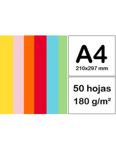 CARTULINAS A4 50 h SURTIDOS