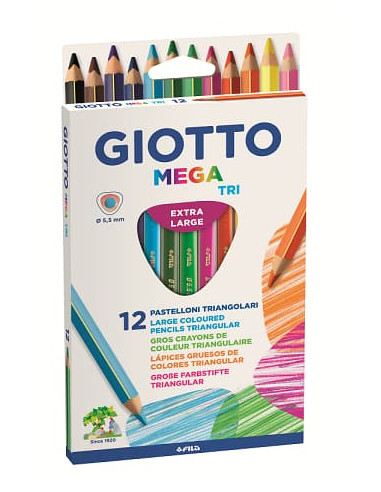 PINTURAS GIOTTO MEGA TRI 12 colores