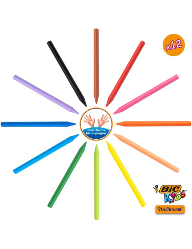 CERAS PLASTIDECOR 12 colores surtidos