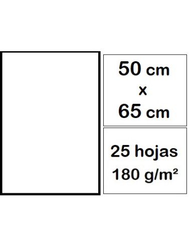 CARTULINAS 50x65 cm 25 h BLANCA