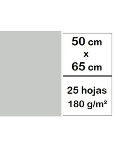 CARTULINAS 50x65 cm 25 h GRIS