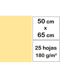 CARTULINAS 50x65 cm 25 h CREMA