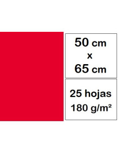 CARTULINAS 50x65 cm 25 h ROJA