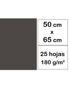 CARTULINAS 50x65 cm 25 h NEGRA