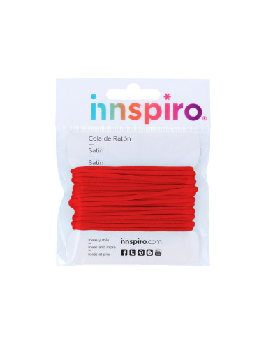 CORDÓN COLA DE RATÓN ROJO 2 mm. 5 m.