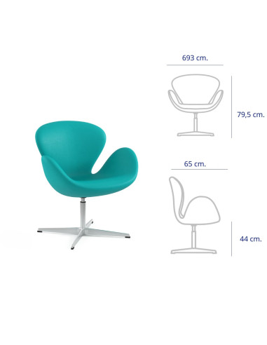 BUTACA CHLOE TURQUESA