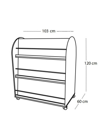 EXPOSITOR LIBROS OVALADO