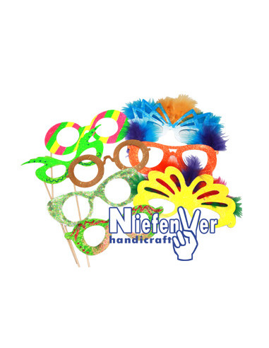 GAFAS CARTÓN PARA DECORAR NIEFENVER 6...