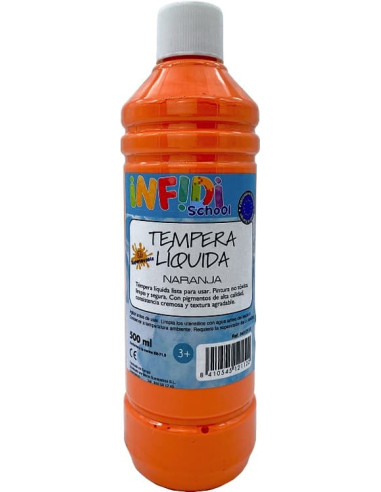 TEMPERA LIQUIDA INFIDI 500 ml NARANJA