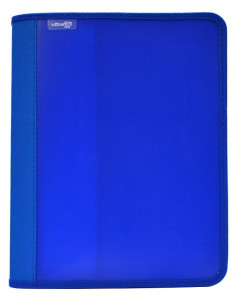 CARPETA ZIPPER ANILLAS AZUL