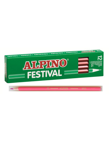 LÁPICES COLORES ALPINO 12 uds ROSA