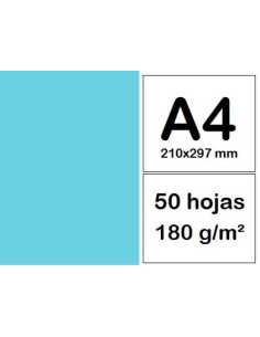 CARTULINAS A4 50 h AZUL...