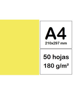 CARTULINAS A4 50 h AMARILLO