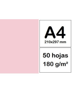 CARTULINAS A4 50 h ROSA