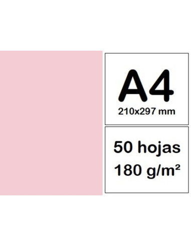 CARTULINAS A4 50 h ROSA