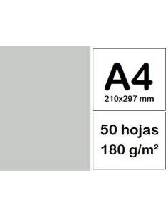 CARTULINAS A4 50 h GRIS