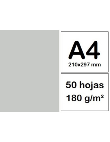 CARTULINAS A4 50 h GRIS
