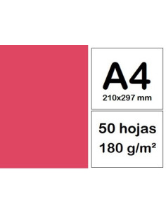 CARTULINAS A4 50 h FUCSIA