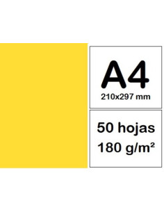 CARTULINAS A4 50 h AMARILLO...