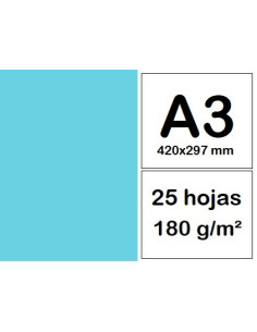 CARTULINAS A3 25 h AZUL...