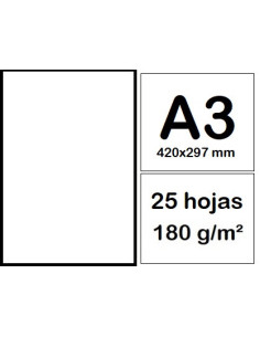 CARTULINAS A3 25 h BLANCAS