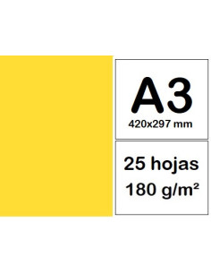 CARTULINAS A3 25 h AMARILLO...