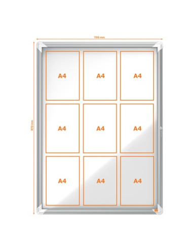 VITRINA NOBO EXTERIOR 9 x A4 hojas