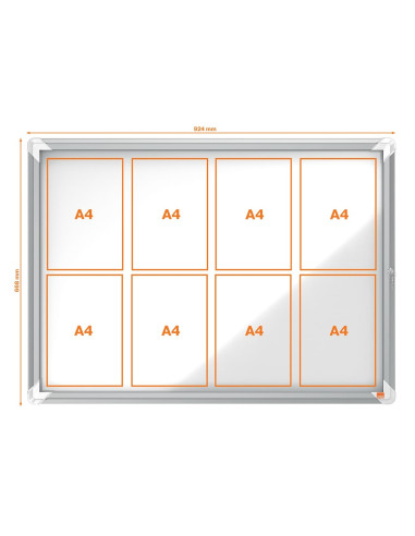 VITRINA NOBO EXTERIOR 8 x A4 hojas
