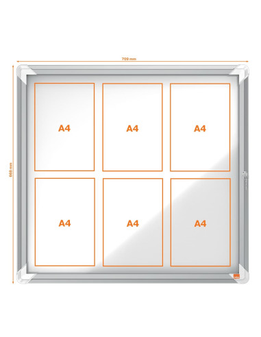 VITRINA NOBO EXTERIOR 6 x A4 hojas