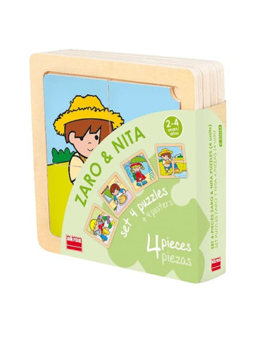 PUZZLES ZARO Y NITA 4 PIEZAS AKROS